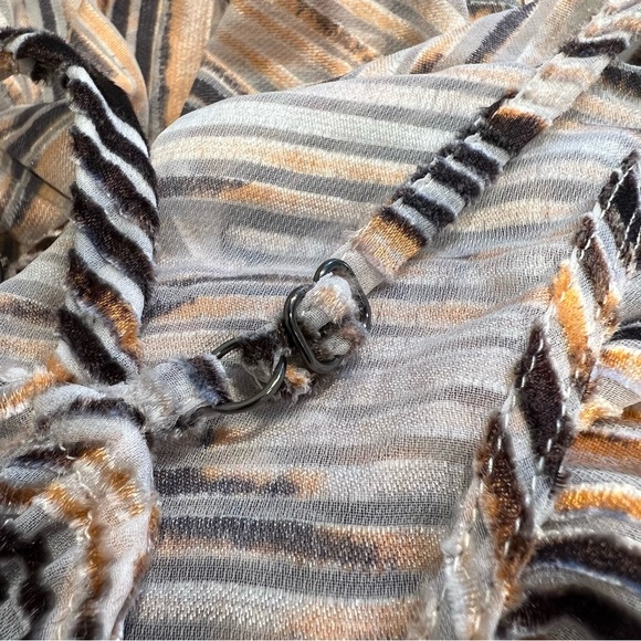 & Other Stories Strappy Cowl-Neck Midi Dress Sz 12 Y2K Long Summer Dress Brown - Picture 7 of 13